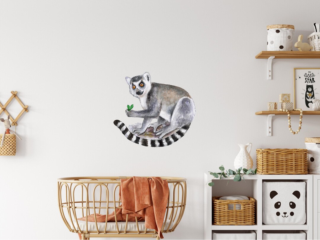 Ring-tailed Lemur #2 Wall Decal Madagascar Animal Jungle Safari ...