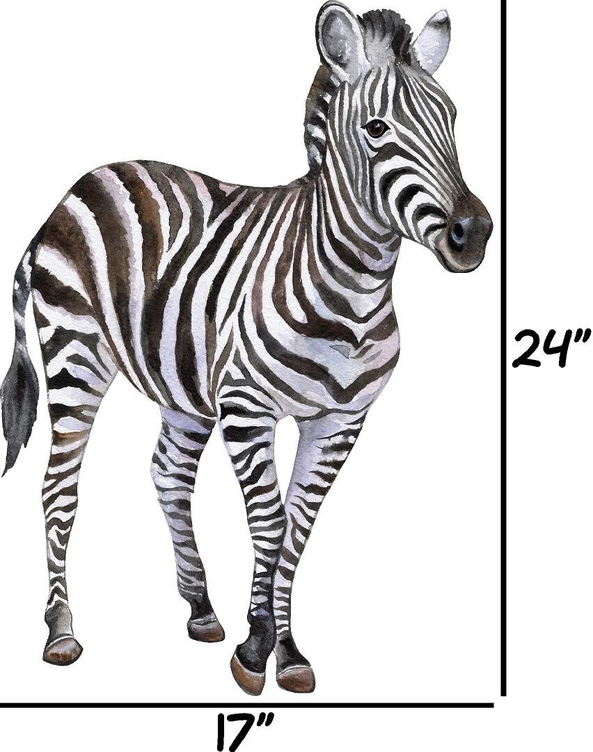 Zebra #2 Wall Decal Safari Animal Wall Sticker Removable Fabric for ...