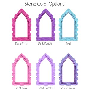 Foggy Purple Moonlight Castle Window 3D Wall Sticker Night Sky Moon Medieval Portal Girl Playroom Kids Bedroom Decor immagine 9