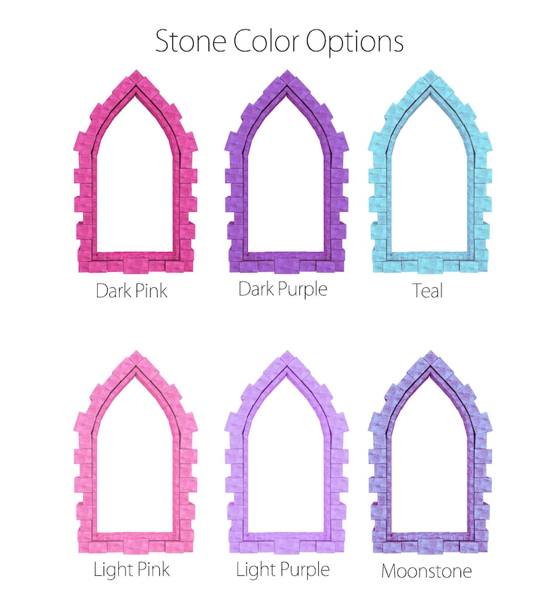 Foggy Purple Moonlight Castle Window 3D Wall Sticker Night Sky Moon Medieval Portal Girl Playroom Kids Bedroom Decor immagine 9