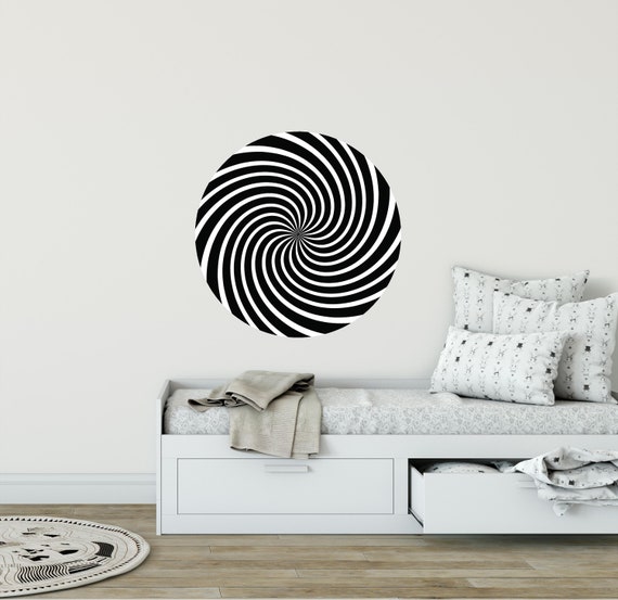 Sticker mural spirale hypnotique n 3 Sticker mural amovible en