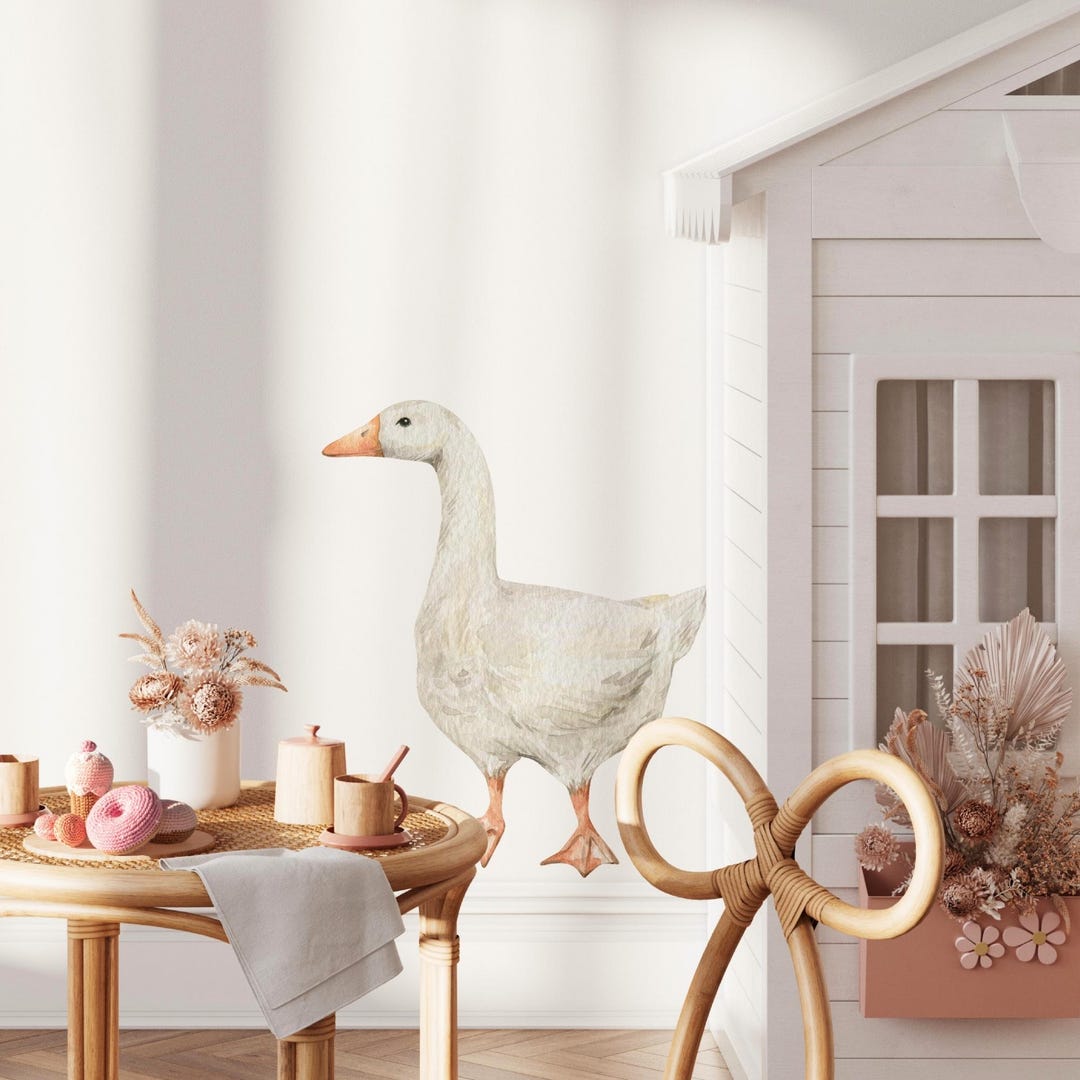 Goose Wall Decal Farm Animal Wall Sticker Farmhouse Nursery Decor Peel ...