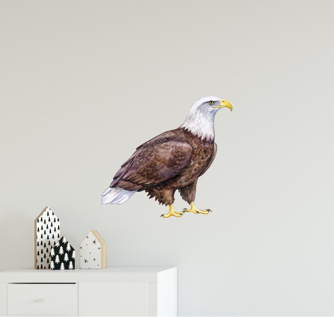 Bald Eagle Wall Decal Removable Fabric Wall Sticker Wall Art Peel