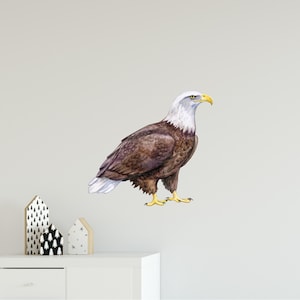 Bald Eagle Wall Decal Removable Fabric Wall Sticker Wall Art Peel & Stick