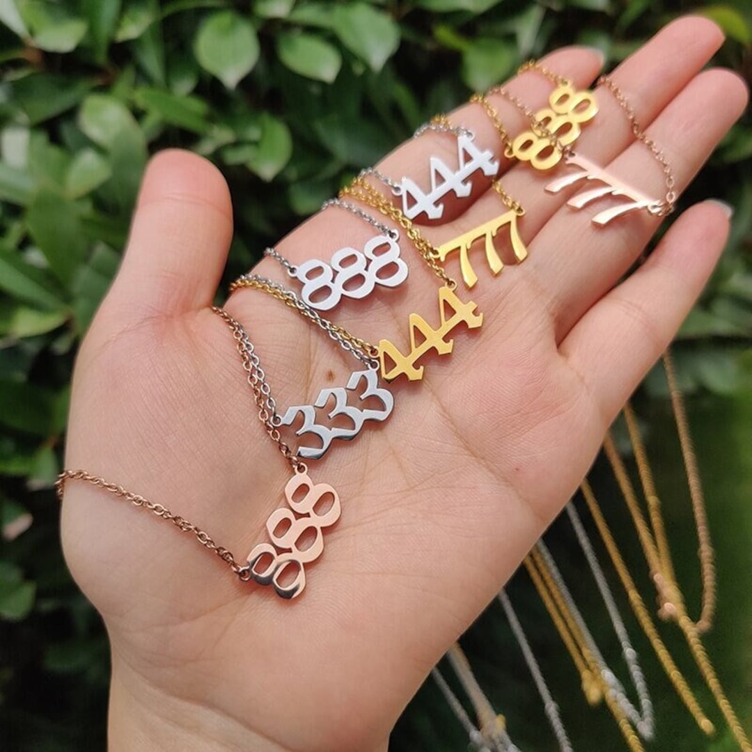 Angel Number Necklace 111 222 333 444 555 666 777 888 999 Devil