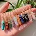 Crystal Wire Wrapped Necklaces, Rose Quartz, Amethyst, Opal, Aventurine, Gold Healing Stone Chakra Point Birthstone Gemstone Necklaces 