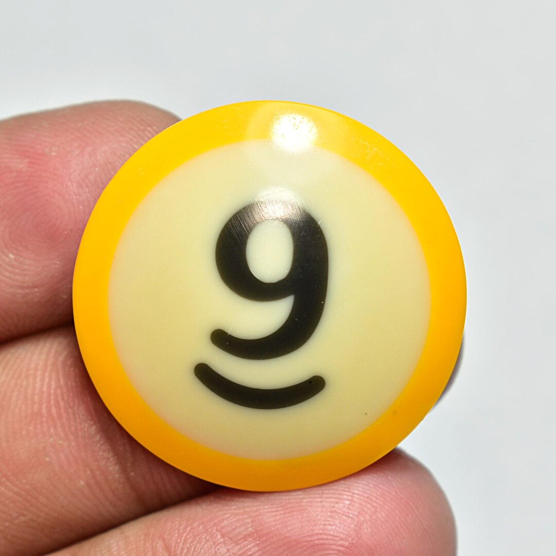 No-9 Billiards Ball Cabochon... 8 Ball Pool Cabochon... Round Cabochon ...