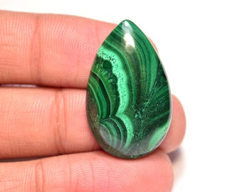 Malachit-Cabochon...Birnen-Cabochon...29x18x5 mm...31 cts...A#M6318