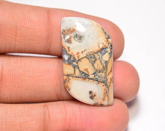 Natural Dendritic Maligano Jasper Cabochon... Freeform Cabochon... 31x17x5 mm... 23 Cts...A#K8674