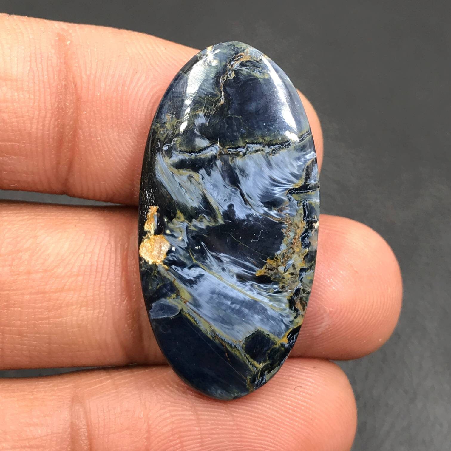 Pietersite Cabochonoval Cabochon34x17x4 Mm19 Cts