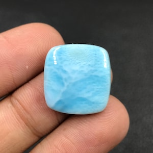 Larimar Cabochon... Cushion Cabochon...19x18x5 mm...17 Cts...A#N7802