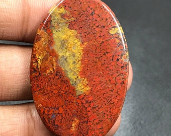 Red Moss Agate Cabochonoval Cabochon42x28x5 Mm55