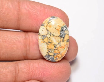 Natural Dendritic Maligano Jasper Cabochon... Oval Cabochon... 23x16x5 mm... 17 Cts...A#K8649