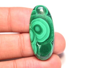 Malachite Cabochon...Oval Cabochon...33x15x5 mm...35 Cts...A#M6304