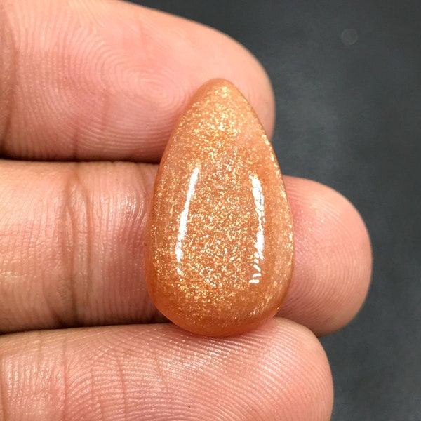 Peach Moonstone Cabochon...Pear Cabochon...24x13x5 mm...12 Cts...A#K7010