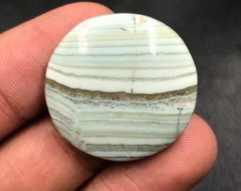 Saturn Chelcydony Cabochon...Round Cabochon...27x6 mm...36 Cts...A#M1974