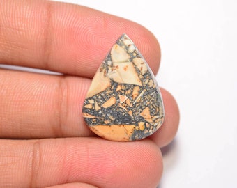 Natural Dendritic Maligano Jasper Cabochon... Pear Cabochon... 24x18x4 mm... 15 Cts...A#K8663