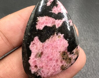 Rhodonite Cabochon...Cushion Cabochon...43x29x6 mm...73 Cts...A#L7682