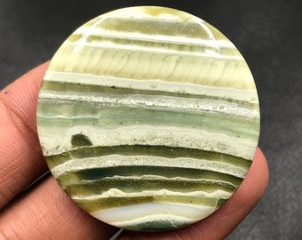 Saturn Chelcydony Cabochon...Round Cabochon...38x6 mm...79 Cts...A#M1971