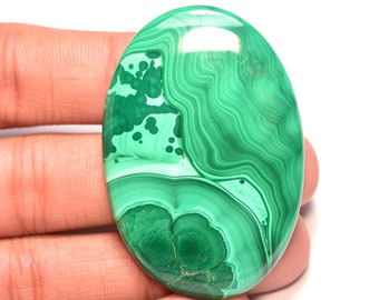 Malachite Cabochon...Oval Cabochon...49x34x5 mm...113 Cts...A#M6288