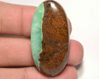 Cabochon Chrysoprase...Cabochon ovale...39x20x6mm..40Cts...#H9052