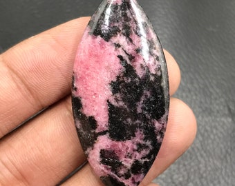 Rhodonite Cabochon...Marquise Cabochon...50x23x6 mm...62 Cts...A#L7681