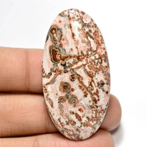 Cabochon en jaspe en peau de léopard... Cabochon ovale...46x24x6 mm..43 Cts...#G8886