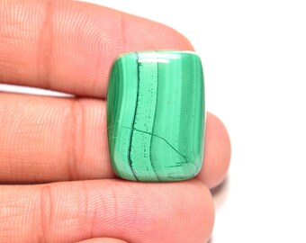 Cabochon en malachite...Coussin cabochon...22x17x5 mm...29 carats...A#M6325