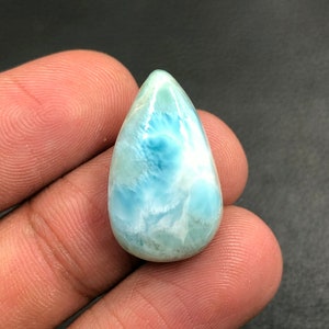 Larimar Cabochon...Pear Cabochon...24x22x7 mm...19 Cts...A#M5812