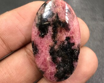 Rhodonite Cabochon...Oval Cabochon...34x20x6 mm...51 Cts...A#L7666