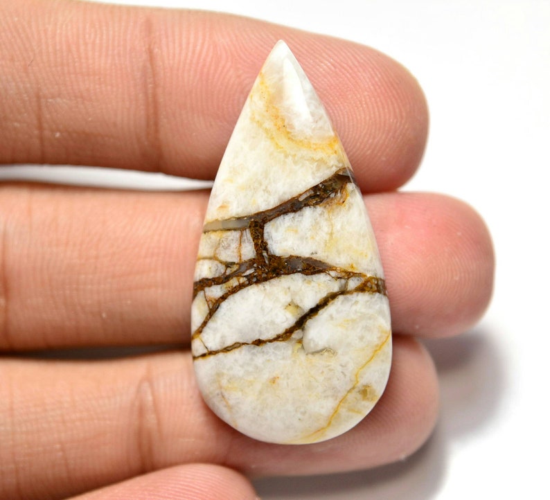 Wild Horse Jasper Cabochon...Pear Cabochon...37x19x5 mm..26 Cts...#G3704
