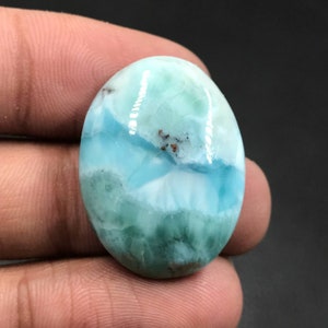 Larimar Cabochon...Oval Cabochon...28x29x7 mm...35 Cts...A#K2054