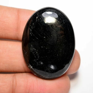 Natural Black Tourmaline Cabochon...Oval Cabochon...35x26x6 mm...57 Cts...A#L703