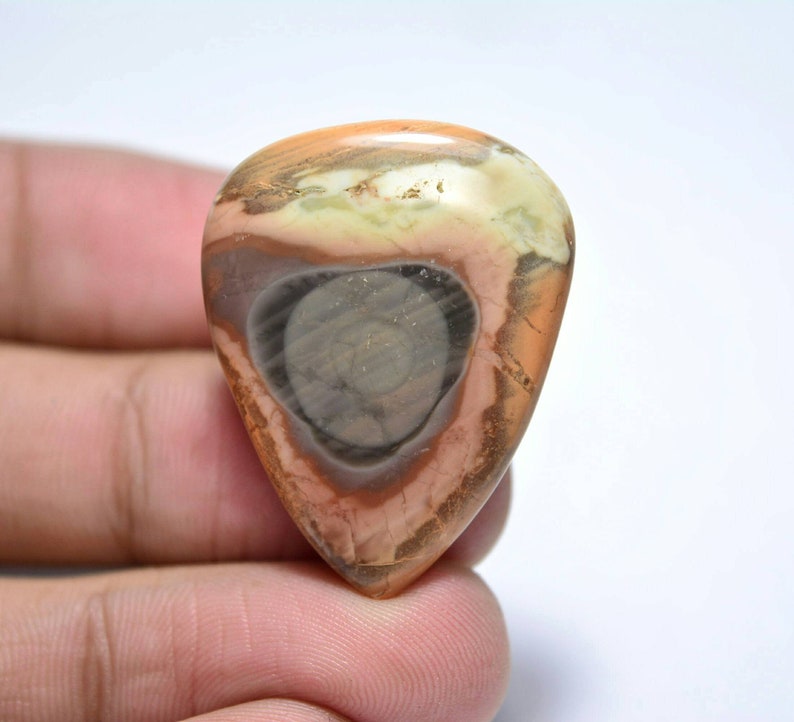 Imperial Jasper Cabochon.. Pear Cabochon...32x25x4 mm..24 Cts...#E4378