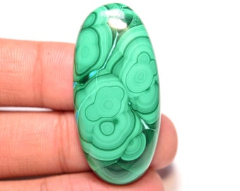 Malachite Cabochon...Oval Cabochon...42x20x7 mm...71 Cts...A#M6297