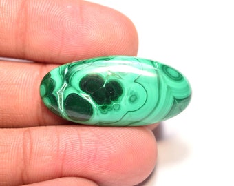 Malachite Cabochon...Oval Cabochon...33x16x5 mm...32 Cts...A#M6305