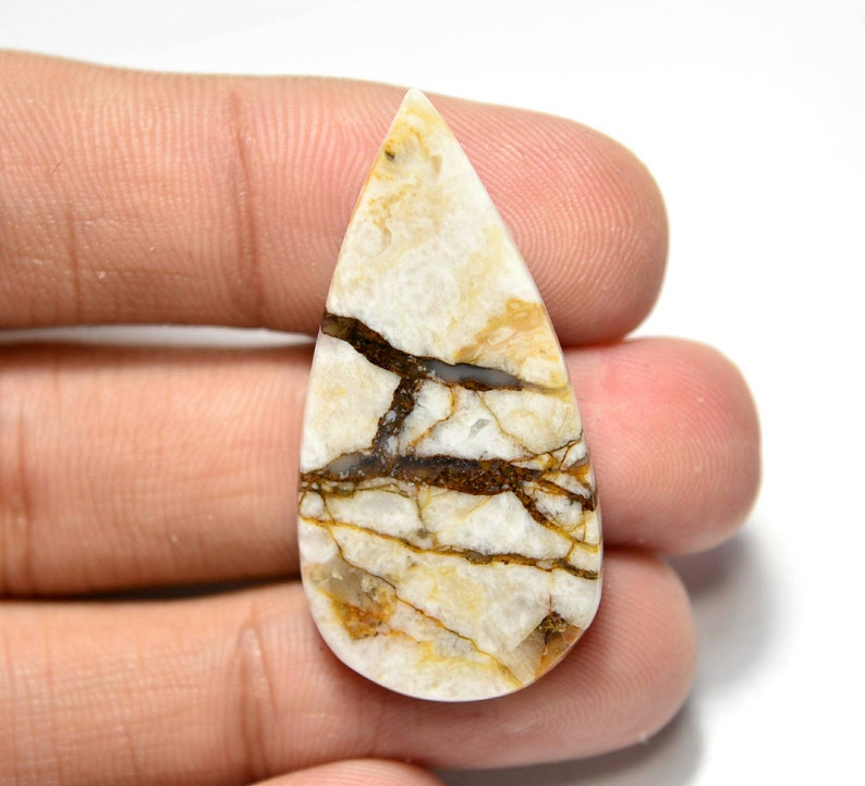 Wild Horse Jasper Cabochon...Pear Cabochon...37x19x5 mm..26 Cts...#G3704
