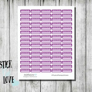 Purple Physical Therapy Stickers, PT Stickers, Appointment Stickers, Planner Stickers, Special Needs Stickers, Special Education Stickers,