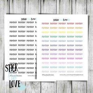 Payday Stickers, Payday Planner Stickers, Header Stickers, Planner Stickers, Printable, Digital Download, Printable Planner Stickers