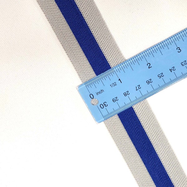 Trim  gray  royal blue, two sizes 1,5" wide, and 2 inch wide cheer leader athletic team uniform  3  stripe per yard