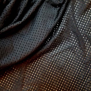 Mesh  black Peep nylon spandex 4 way stretch athletic dancewear activewear costume 58 inches wide sold by the 1/4 and  1/2  yard