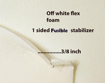 Fabric Sew Bra Foam 3/16&quot; thick  Off white Poly Laminate 1 sided stabilizer Swimwear padded appliques  20&quot; wide  sold by piece or continuous