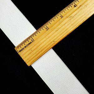 Elastic Band Knitted braid White 1.5,  2, inches wide  Clothing, waistband, General use Crafts priced per 1 yard  orders sent  continuous