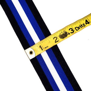 Trim cheerleader athletic costume cosplay  black Royal blue white  1 3/4 inch and 2 inch  100 percent polyester priced per 1 yard