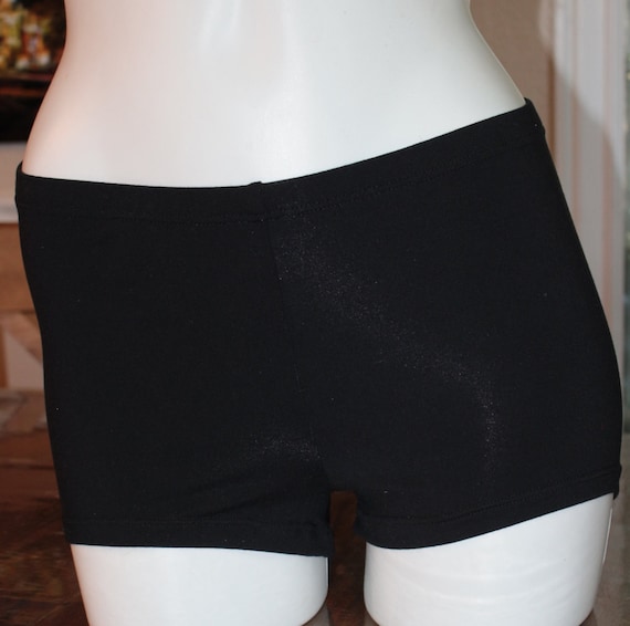 black cotton hot pants