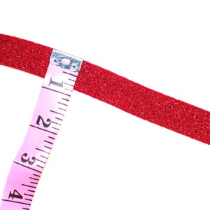 Trim  1/2 ,3/4 and 1.5 inch wide sparkle scarlet red cheer leader athletic uniform   choose nylon and polyester  school  team price per yard
