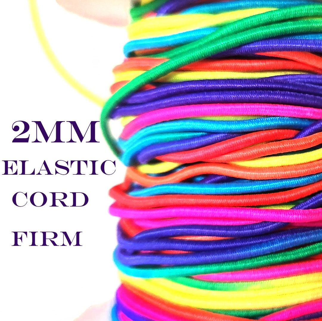 Elastic String FIRM Stretchy 2mm Crafts Jewelry, Hair, Neon Colors ...