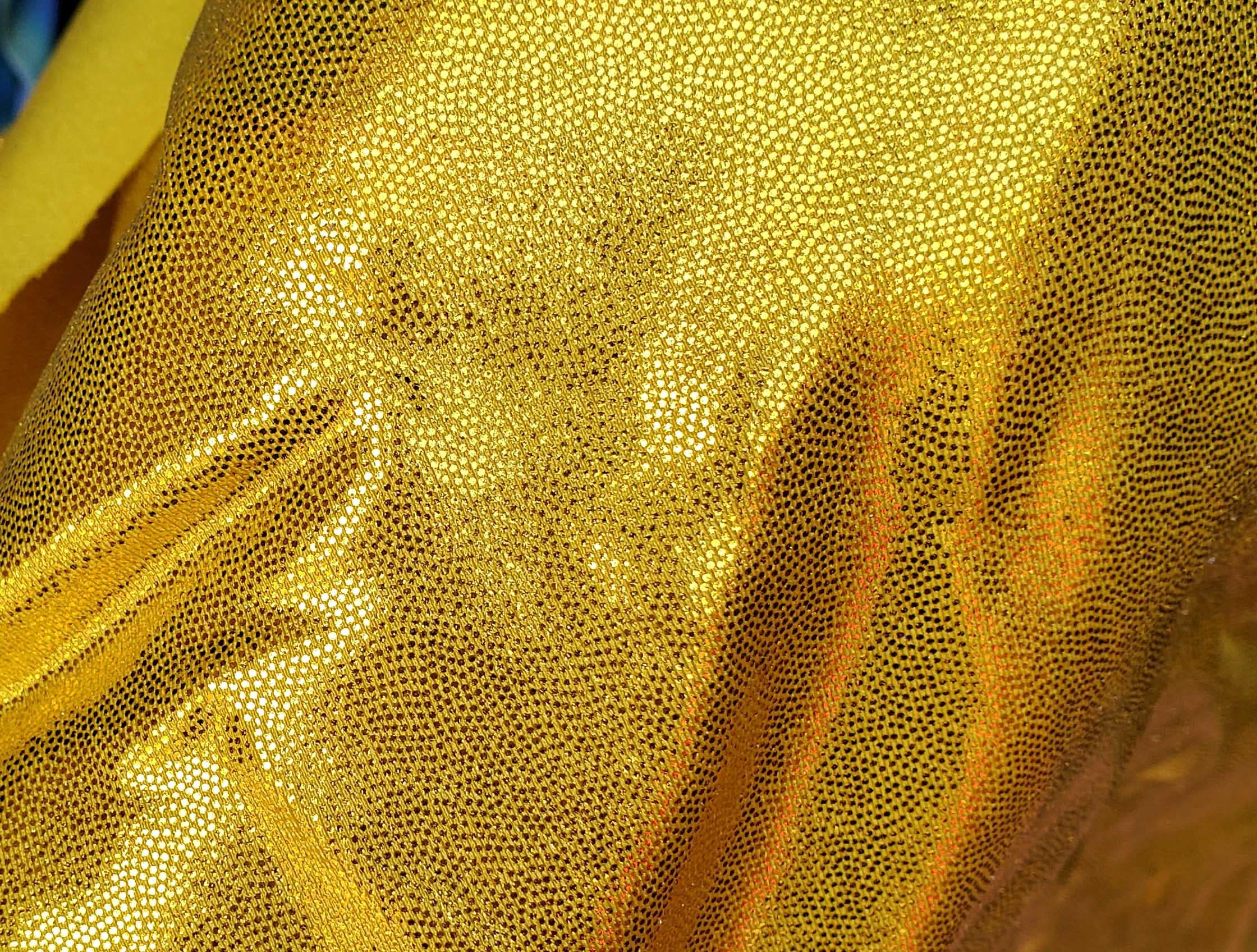 Amarillo - Material de tela elástica de nylon /spandex liso - 150cm (59)  de ancho por metro / medio