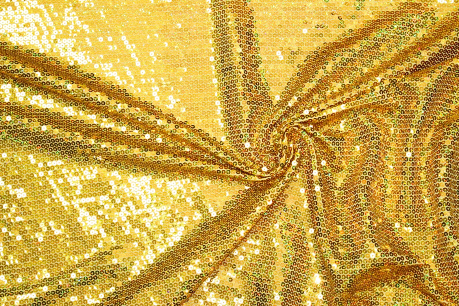 Fabric Solid Sequin Stretch GOLD 52 Inches Wide. Sold by the 1/2 Yard