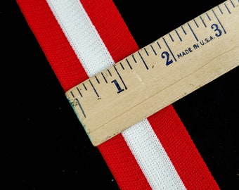 Trim cheerleader athletic costume 1.5 inch  scarlet red  white scarlet red  trim team  polyester and  polyester stripe price per  yard